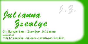 julianna zsemlye business card